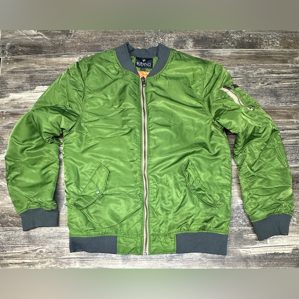 Buffalo David Bitton Coat Olive MA-1 Bomber Jacket Women’s XXL GUC